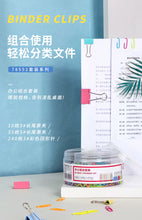 将图片加载到图库查看器，得力8520系列混合大中小号金属票夹彩色文具夹长尾夹票据夹子燕尾夹资料架试卷夹多规格票据铁夹分类办公用品
