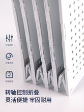 将图片加载到图库查看器，得力折叠文件架书立可折叠文件框小清新桌面文具收纳学生大号书架折叠书立架桌面文件盒办公用品四联78996
