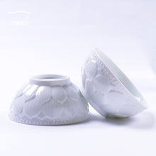 将图片加载到图库查看器，景德镇古镇陶瓷瓷碗玲珑碗家用饭碗小碗中式礼品碗餐具套装陶瓷碗
