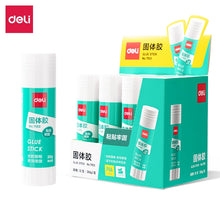 将图片加载到图库查看器，得力7102固体胶12支装9g21g36g大号7103固体胶棒胶水高粘度强力幼儿园儿童小学生手工课diy办公财务专用
