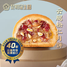 将图片加载到图库查看器，昆明冠生园云腿松仁月饼10枚云南特产传统糕点心中秋酥皮火腿月饼
