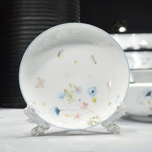 将图片加载到图库查看器，古镇陶瓷碗单个家用餐具套装碗碟玲珑瓷创意个性汤碗北欧碗盘白瓷
