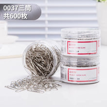 将图片加载到图库查看器，【三筒装】得力金属回形针0037办公加厚电镀表层曲别针彩色回形针学生手工文具彩色工字钉大头针组合三针一钉
