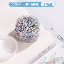 将图片加载到图库查看器，【三筒装】得力金属回形针0037办公加厚电镀表层曲别针彩色回形针学生手工文具彩色工字钉大头针组合三针一钉
