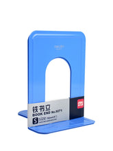 将图片加载到图库查看器，得力书立金属分类书夹阅读书挡书架桌上学生图书馆书靠铁挡书板书靠立书架夹隔书板两片装9263
