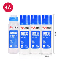 将图片加载到图库查看器，得力7302透明液体胶水手工制作diy专用可做水晶泥史莱姆饰品材料强力胶水学生办公用品50ml小瓶6支装文具用品

