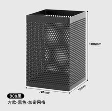 将图片加载到图库查看器，得力笔筒圆形金属网格笔插文具商务笔类收纳简约网纹创意时尚化妆刷收纳筒笔盒大容量多功能简约办公用品
