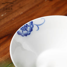 将图片加载到图库查看器，青花面碗斗笠碗景德镇餐具汤碗碗碟家用玲珑瓷陶瓷碗饭碗大碗瓷碗
