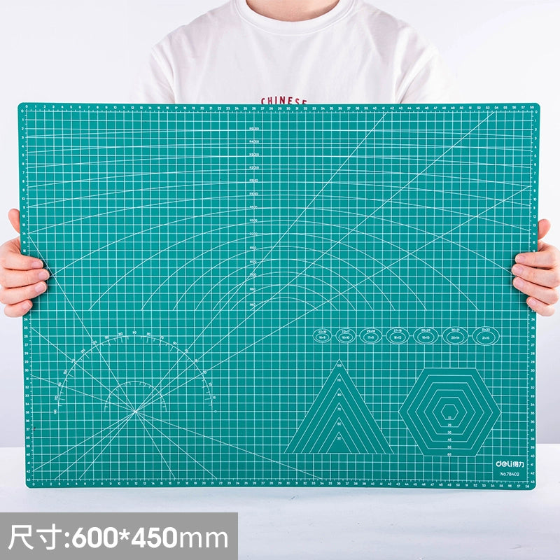 得力a3切割垫板手工A2切割板手账大号手工模型美术垫板鼠标垫绘画学生用A4写字雕刻板diy防割裁纸软桌垫