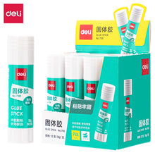 将图片加载到图库查看器，得力7102固体胶12支装9g21g36g大号7103固体胶棒胶水高粘度强力幼儿园儿童小学生手工课diy办公财务专用
