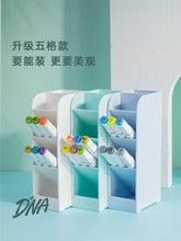 将图片加载到图库查看器，得力斜插式笔筒ins女北欧个性简约透明收纳笔架学生桌面创意时尚可爱亚克力大容量儿童笔桶文具收纳盒
