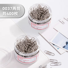 将图片加载到图库查看器，【三筒装】得力金属回形针0037办公加厚电镀表层曲别针彩色回形针学生手工文具彩色工字钉大头针组合三针一钉
