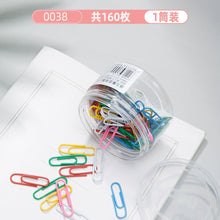 将图片加载到图库查看器，【三筒装】得力金属回形针0037办公加厚电镀表层曲别针彩色回形针学生手工文具彩色工字钉大头针组合三针一钉
