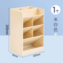 将图片加载到图库查看器，得力斜插式笔筒ins女北欧个性简约透明收纳笔架学生桌面创意时尚可爱亚克力大容量儿童笔桶文具收纳盒
