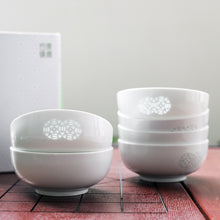 将图片加载到图库查看器，6个装景德镇家用面碗陶瓷碗单个吃面碗餐具碗套装面碗送礼吃饭
