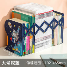将图片加载到图库查看器，得力可伸缩书立书架分隔板创意学生用书夹书靠书本折叠收纳高中生ins风桌面书档板立放书的架子
