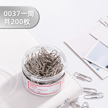 将图片加载到图库查看器，【三筒装】得力金属回形针0037办公加厚电镀表层曲别针彩色回形针学生手工文具彩色工字钉大头针组合三针一钉
