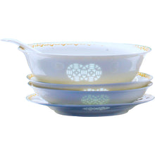 将图片加载到图库查看器，古镇陶瓷 景德镇餐具厨房散件组合中式家用饭碗汤碗碟盘勺釉中彩
