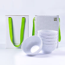 将图片加载到图库查看器，景德镇古镇陶瓷瓷碗玲珑碗家用饭碗小碗中式礼品碗餐具套装陶瓷碗
