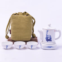 将图片加载到图库查看器，景德镇茶具瓷旅行便携功夫茶具套装茶杯罐包企业公司定制刻字logo
